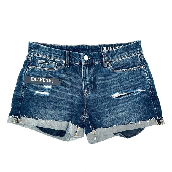 Blank NYC Jean Shorts “I Know You Want Me” Denim Size 26 = 4 nyc Cutoffs New - Picture 2 of 10